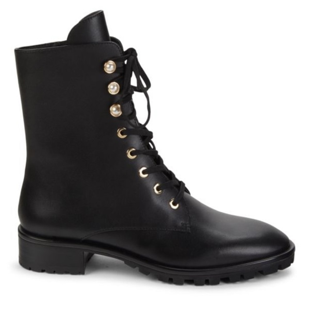 NWT Stuart Weitzman Laine Leather Combat Boots
